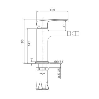 Гигиенический душ со смесителем Raglo R20.51.05 сатин